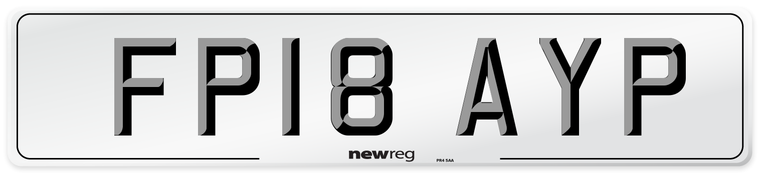 FP18 AYP Number Plate from New Reg